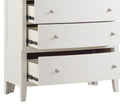 Transitional Style Antique White Finish 1pc Chest of antique white-5 drawers &