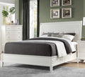 Transitional Styling Antique White Finish 1pc Queen queen-antique white-bedroom-transitional-wood