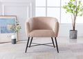 Luxurious Design 1pc Accent Chair Beige Velvet Clean beige-primary living space-modern-fabric