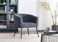 Modern Style 1pc Accent Chair Grey Sheep Wool Like grey-primary living space-luxury-fabric