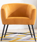 Luxurious Design 1pc Accent Chair Yellowish Orange yellow-primary living space-modern-fabric