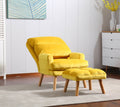 Soft Comfortable 1pc Accent Click Clack Chair with yellow-primary living space-modern-fabric