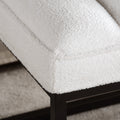 Metal Base Upholstered Bench for Bedroom for Entryway white-velvet