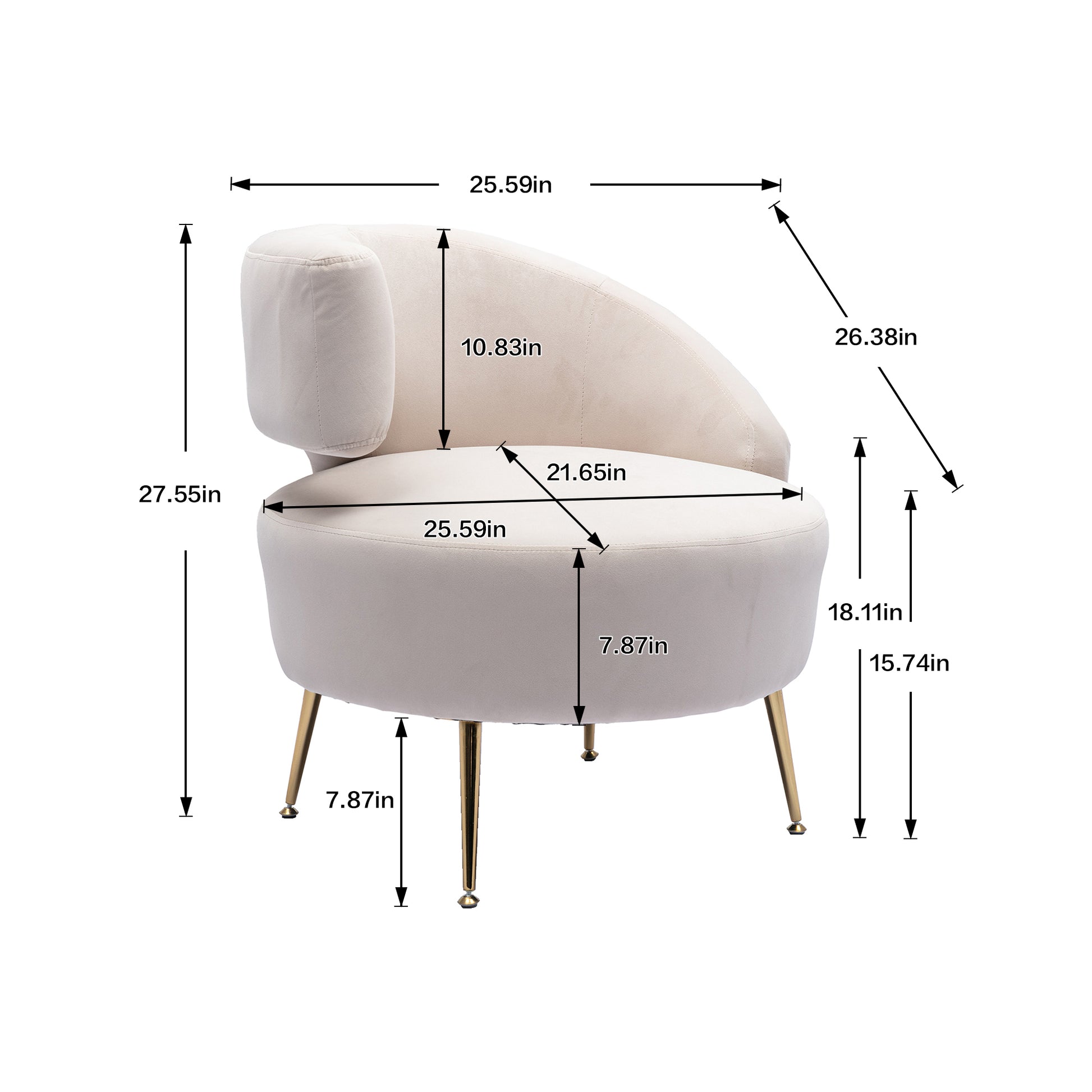 COOLMORE Accent Chair ,leisure single chair with beige-polyester