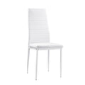 Modern Style White Metal Finish Side Chairs 2pc Set white-dining room-ultra-modern-metal