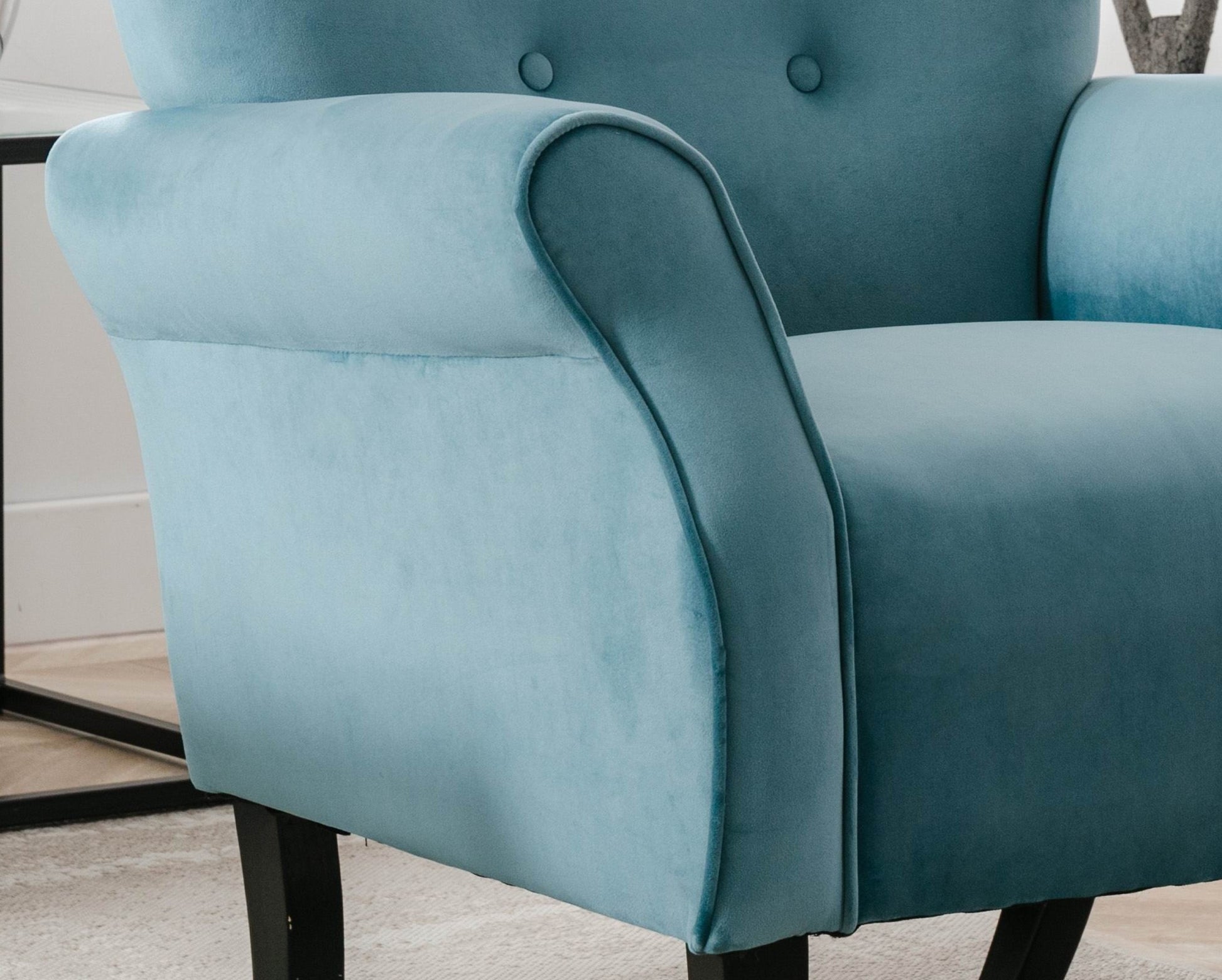 Stylish Living Room Furniture 1pc Accent Chair Blue blue-primary living space-luxury-modern-solid