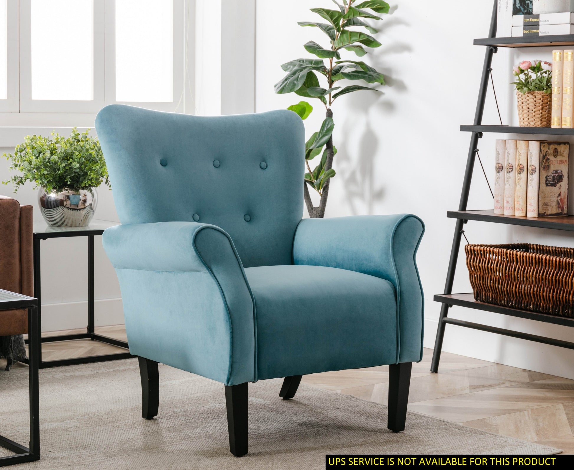 Stylish Living Room Furniture 1pc Accent Chair Blue blue-primary living space-luxury-modern-solid