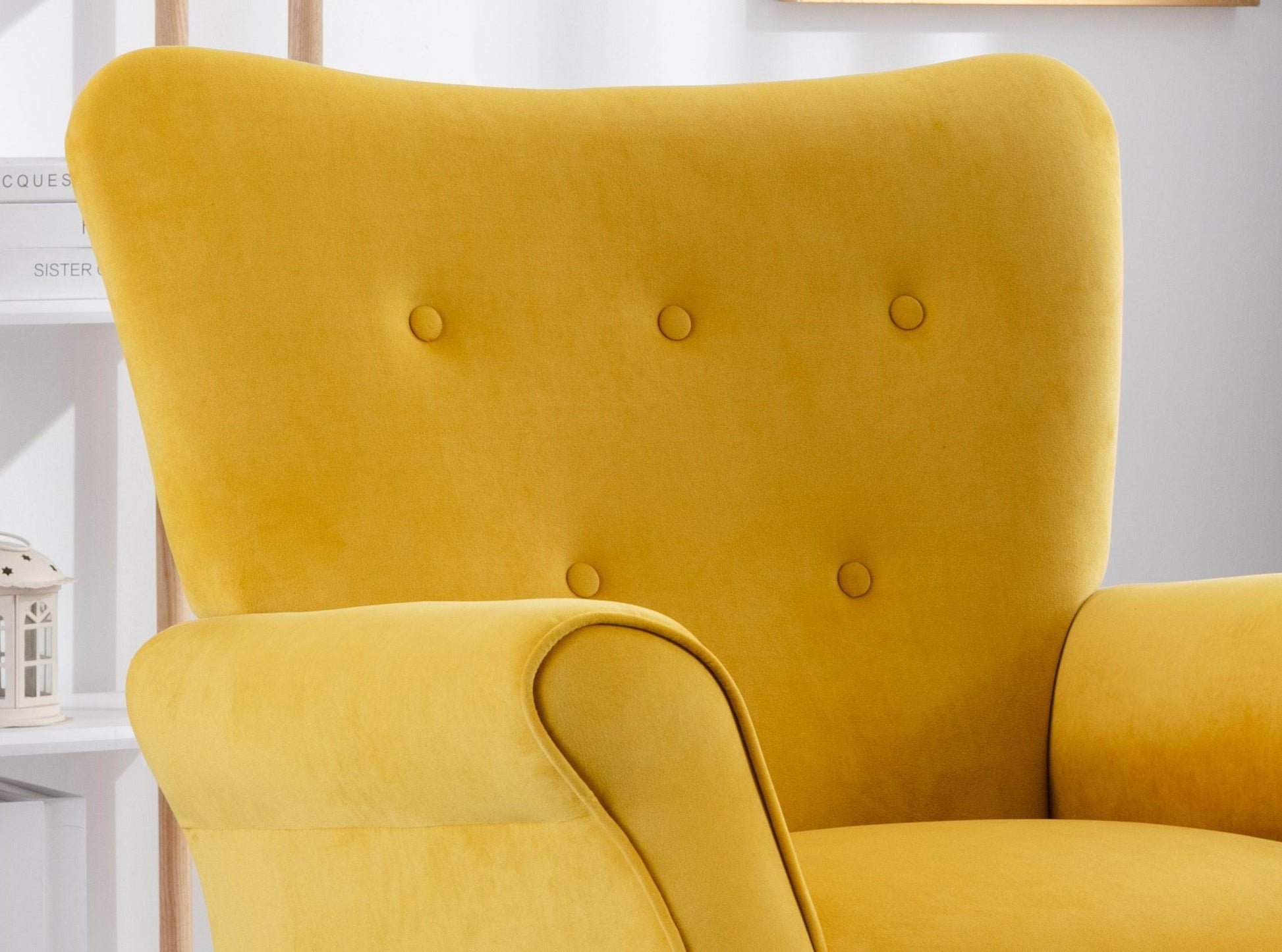 Stylish Living Room Furniture 1pc Accent Chair Yellow yellow-primary living space-modern-solid wood