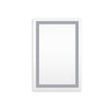 24x32 Inch LED Lighted Bathroom Mirror with 3 Colors silver-aluminium