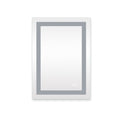 20x28 Inch LED Lighted Bathroom Mirror with 3 Colors silver-aluminium