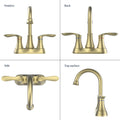 Bathroom Faucet Brushed Gold with Pop up Drain & brushed gold-metal