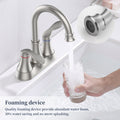 Bathroom Faucet Brushed Nickel with Pop up Drain & brushed nickel-metal