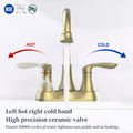 Bathroom Faucet Brushed Gold with Pop up Drain & brushed gold-metal