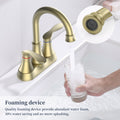 Bathroom Faucet Brushed Gold with Pop up Drain & brushed gold-metal