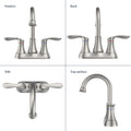 Bathroom Faucet Brushed Nickel with Pop up Drain & brushed nickel-metal