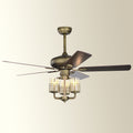 Video 52inch Bronze Metal 3 Lights Ceiling Fan