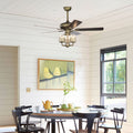 Video 52inch Bronze Metal 3 Lights Ceiling Fan