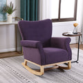 Baby Room High Back Rocking Chair Nursery Chair lavender purple-primary living