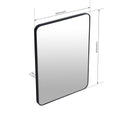 24 x 32 Inch Bathroom Mirror Black Aluminum Frame black-glass