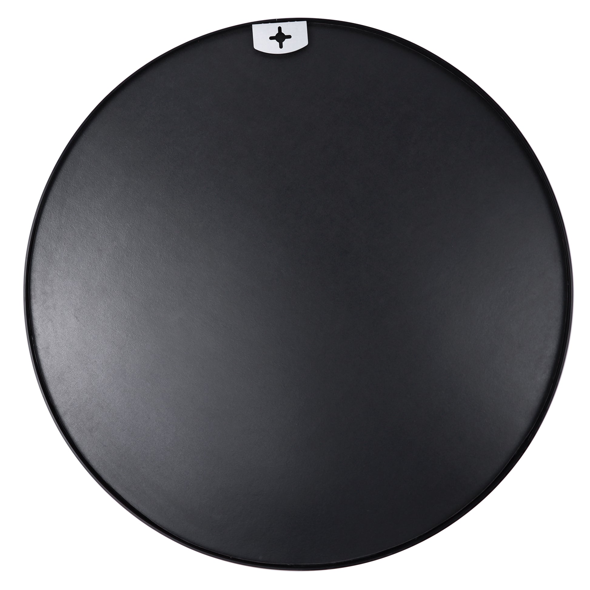 Black 20 Inch Metal Round Bathroom Mirror - Black