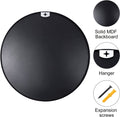 Black 20 Inch Metal Round Bathroom Mirror - Black