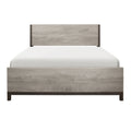 Attractive Light Gray Finish 1pc Queen Size Bed