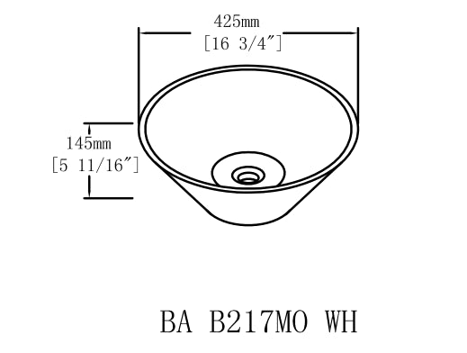 Ceramic Round Above Counter White Bathroom Sink Art gloss white-ceramic