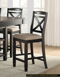 Transitional Style Dining Counter Height Chairs Set of black-dining room-transitional-wood