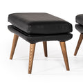 Fulton Modern Black Lounge Chair & Ottoman