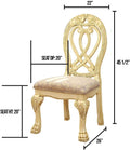 Formal Majestic Traditional Dining Chairs Vintage antique white-dining