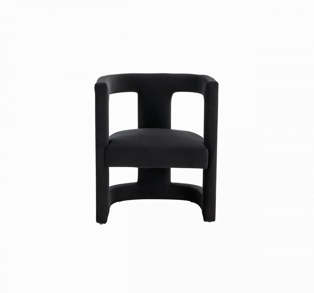 Modrest Kendra Modern Black Fabric Accent Chair
