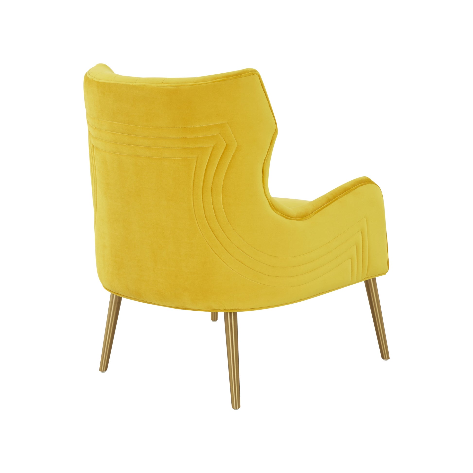 Modrest Everly Contemporary Velvet Yellow Accent