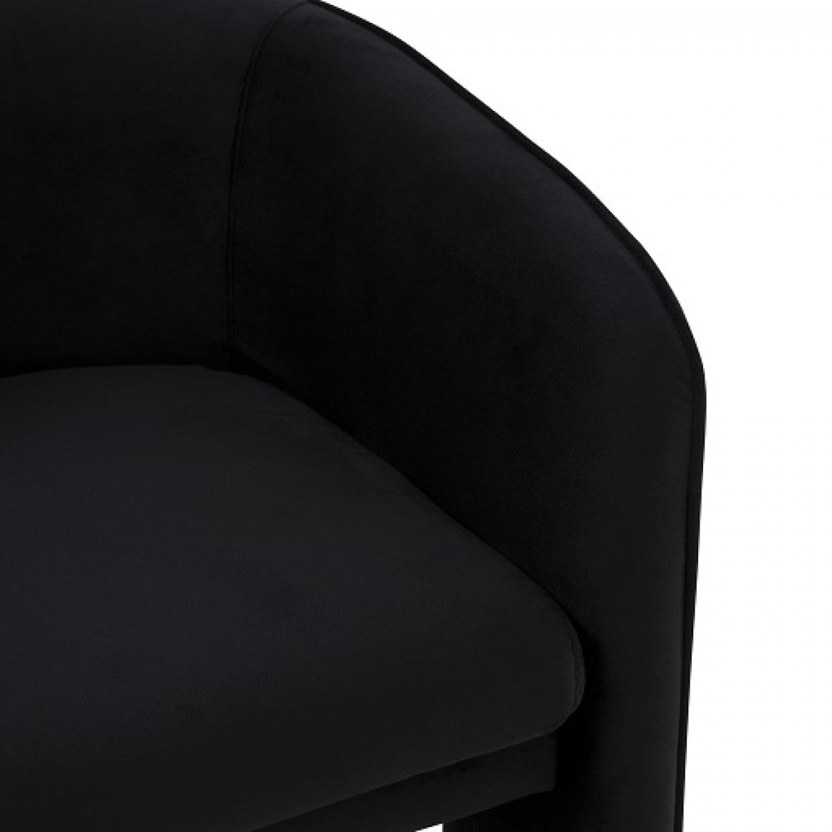 Kyle Modern Black Velvet Accent Chair