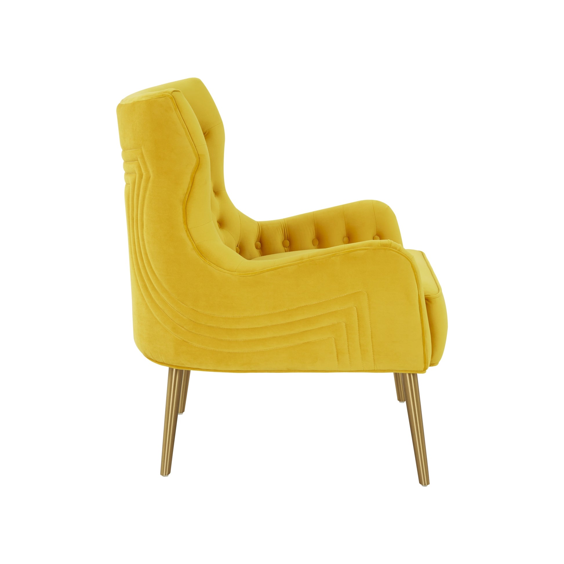 Modrest Everly Contemporary Velvet Yellow Accent