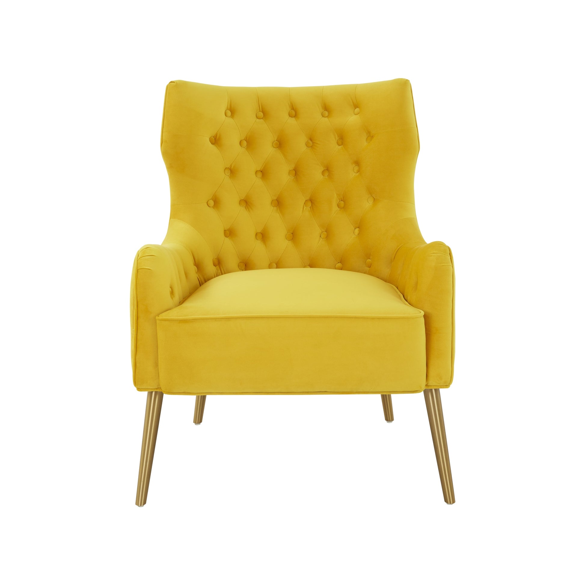 Modrest Everly Contemporary Velvet Yellow Accent