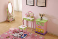 Layla Girls Flower Vanity Set with Stool