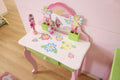 Layla Girls Flower Vanity Set with Stool