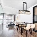 5 Light Farmhouse Chandeliers For Dining Room No Bulbs oak-ceiling lights-traditional-metal