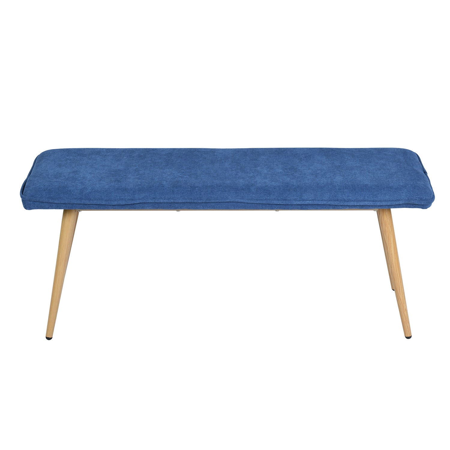 45.3" Dining Room Bench with Metal Legs DARK BLUE dark blue-upholstered-metal & wood