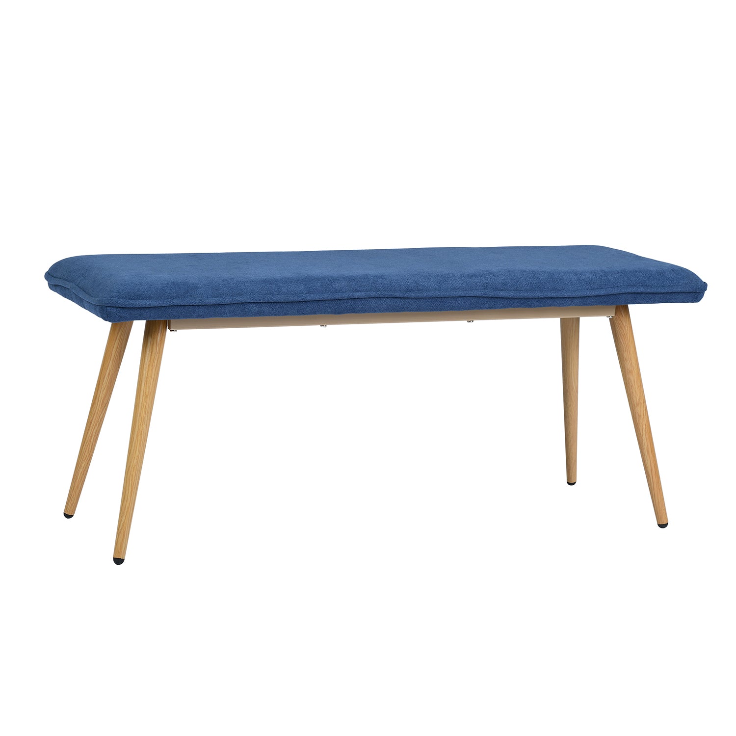 45.3" Dining Room Bench with Metal Legs DARK BLUE dark blue-upholstered-metal & wood