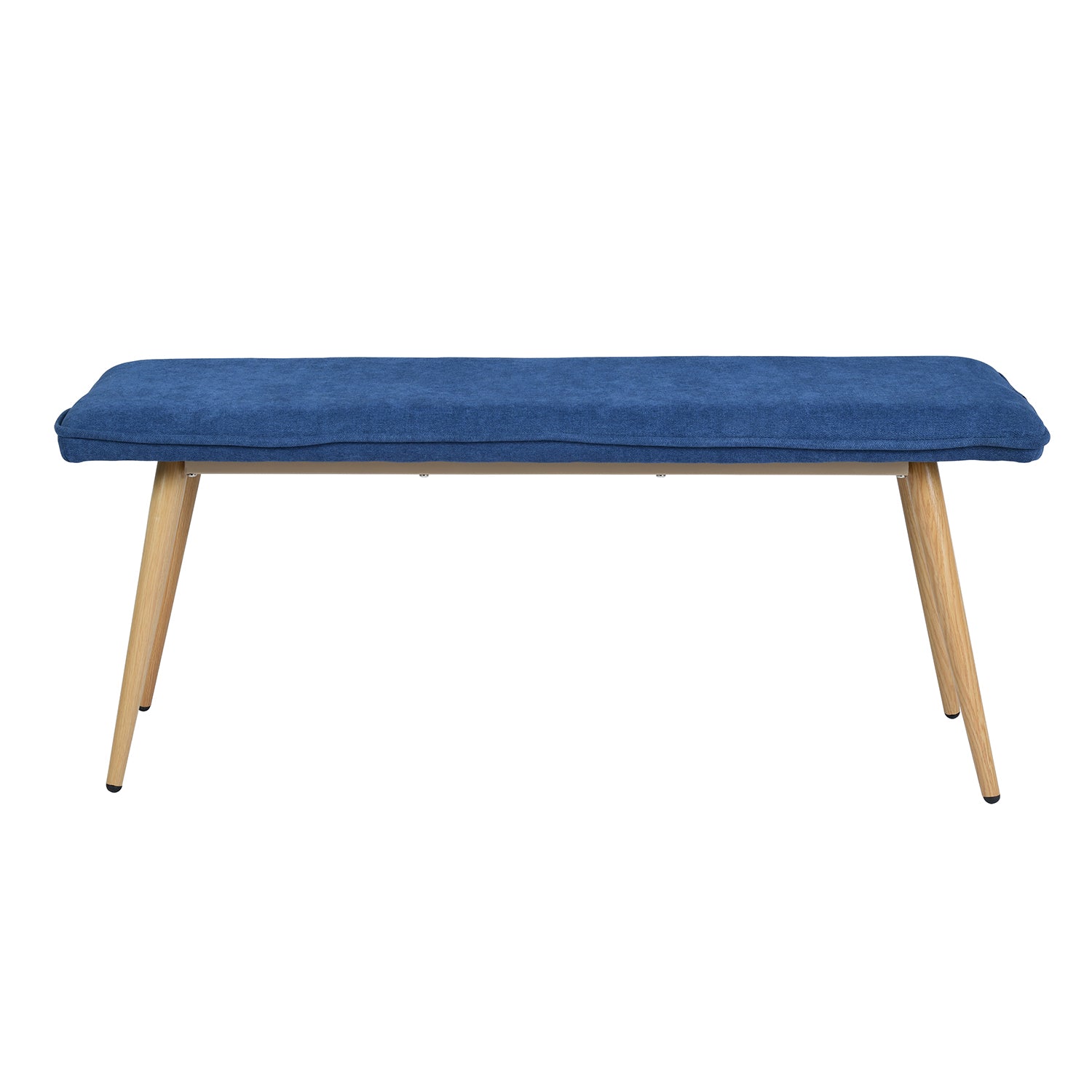 45.3" Dining Room Bench with Metal Legs DARK BLUE dark blue-upholstered-metal & wood