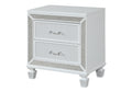 Crystal Modern Style 2 Drawer Nightstand Made