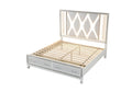 Crystal King Storage Bed Made With Wood Finished