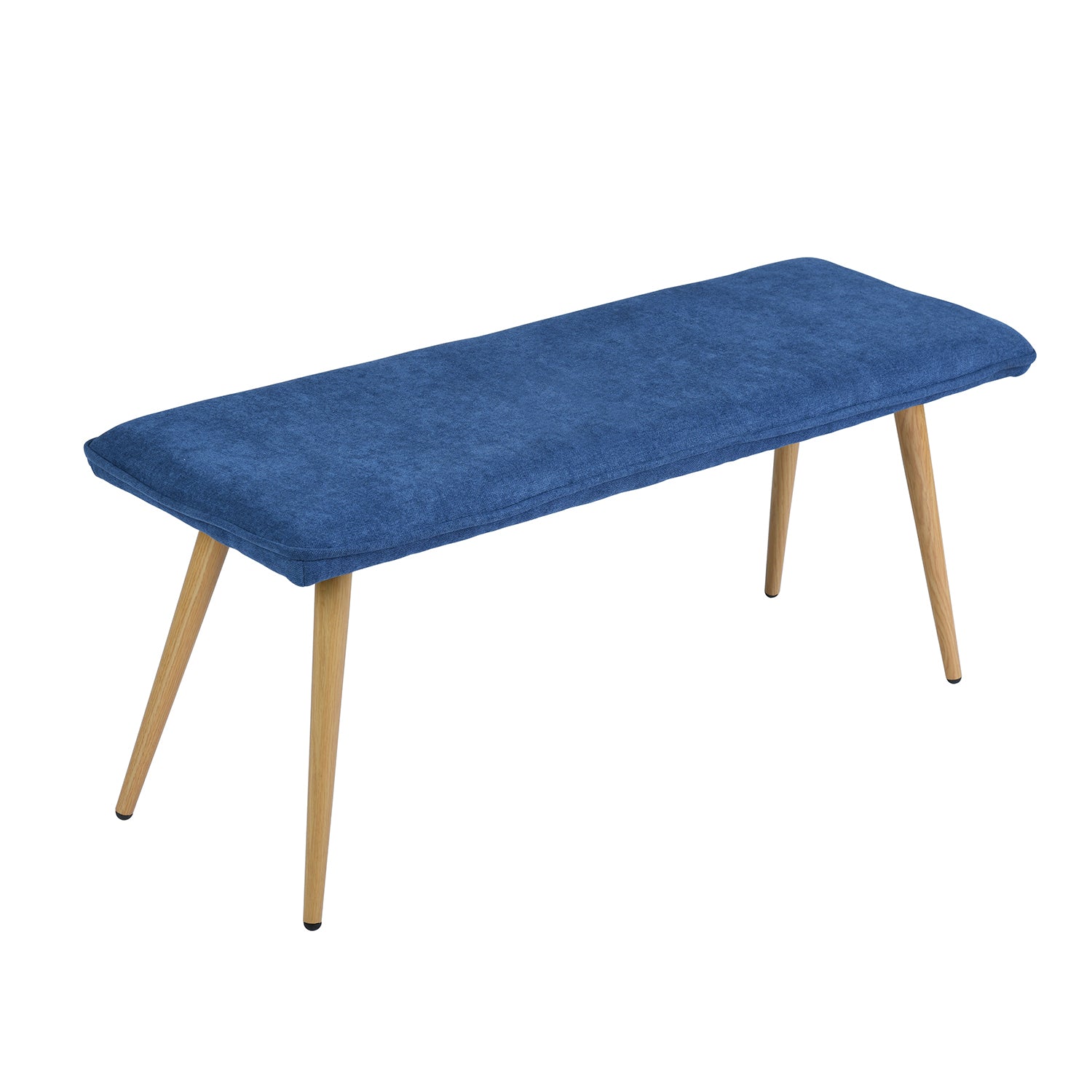 45.3" Dining Room Bench with Metal Legs DARK BLUE dark blue-upholstered-metal & wood