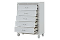 Crystal Chest Made with Wood and Finished in White white-drawer-5 drawers & above-ball bearing