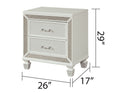 Crystal Modern Style 2 Drawer Nightstand Made