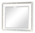 Crystal Modern Mirror made with Wood Finished in White white-bedroom-contemporary-modern-white-solid