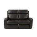 Caleb Tp Raf Recliner - Black Foam Leather 2 Seat