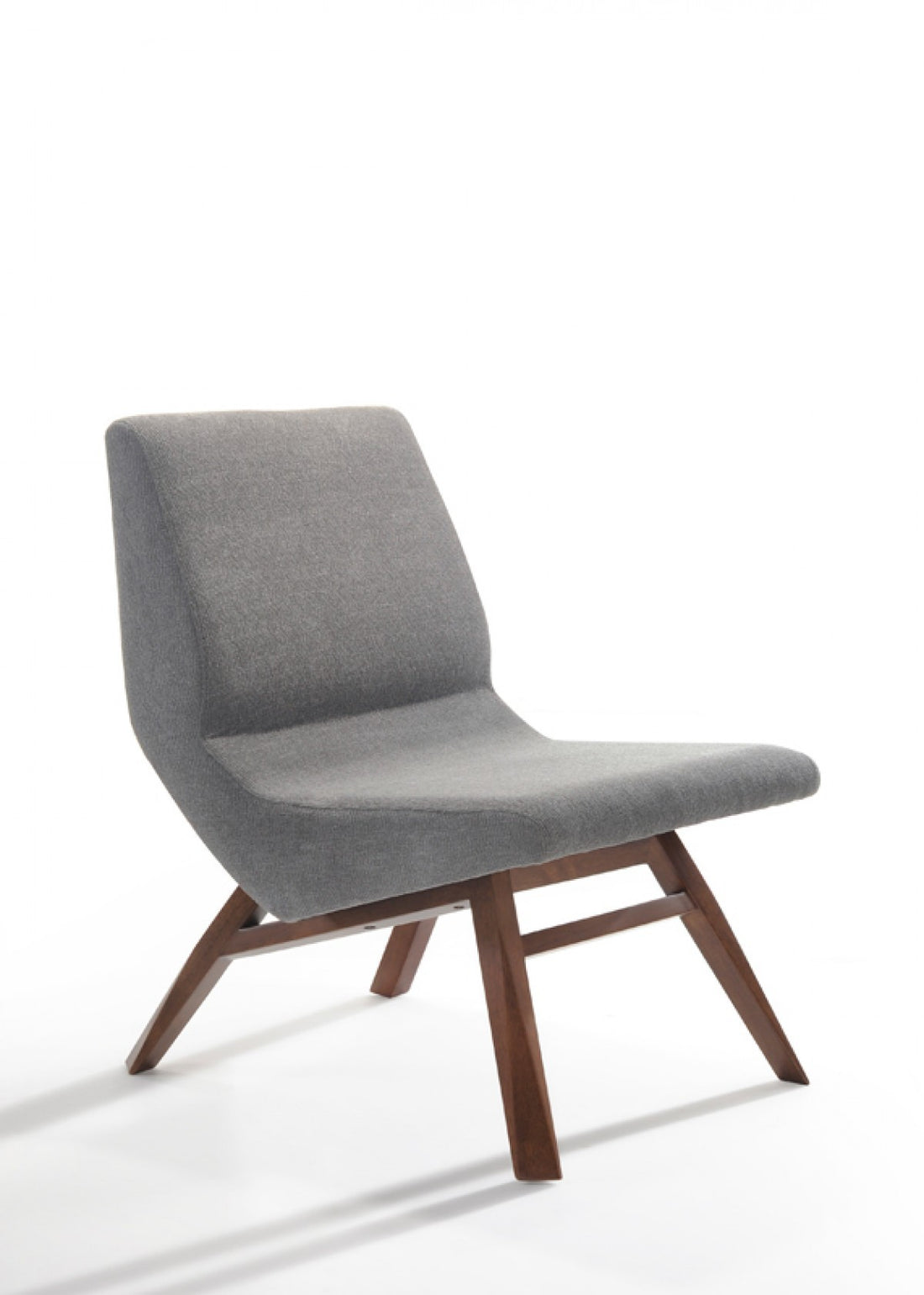 Whitney Modern Grey & Walnut Accent Chair &