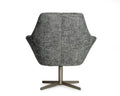 Divani Casa Elvin Modern Dark Grey Fabric Swivel